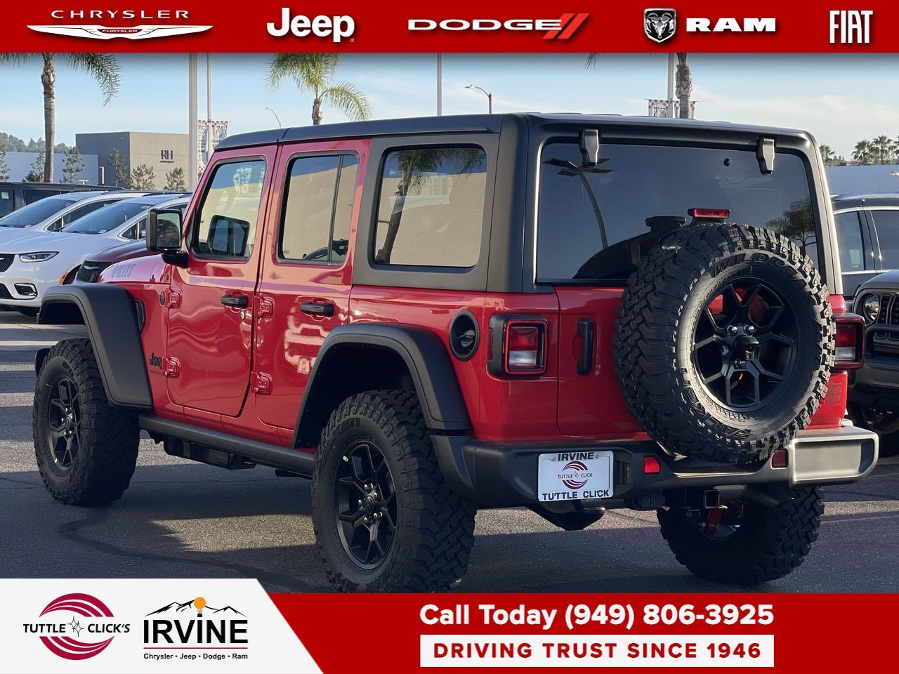 New 2026 Firecracker Red Clear-Coat Exterior Paint Jeep Willys image 4