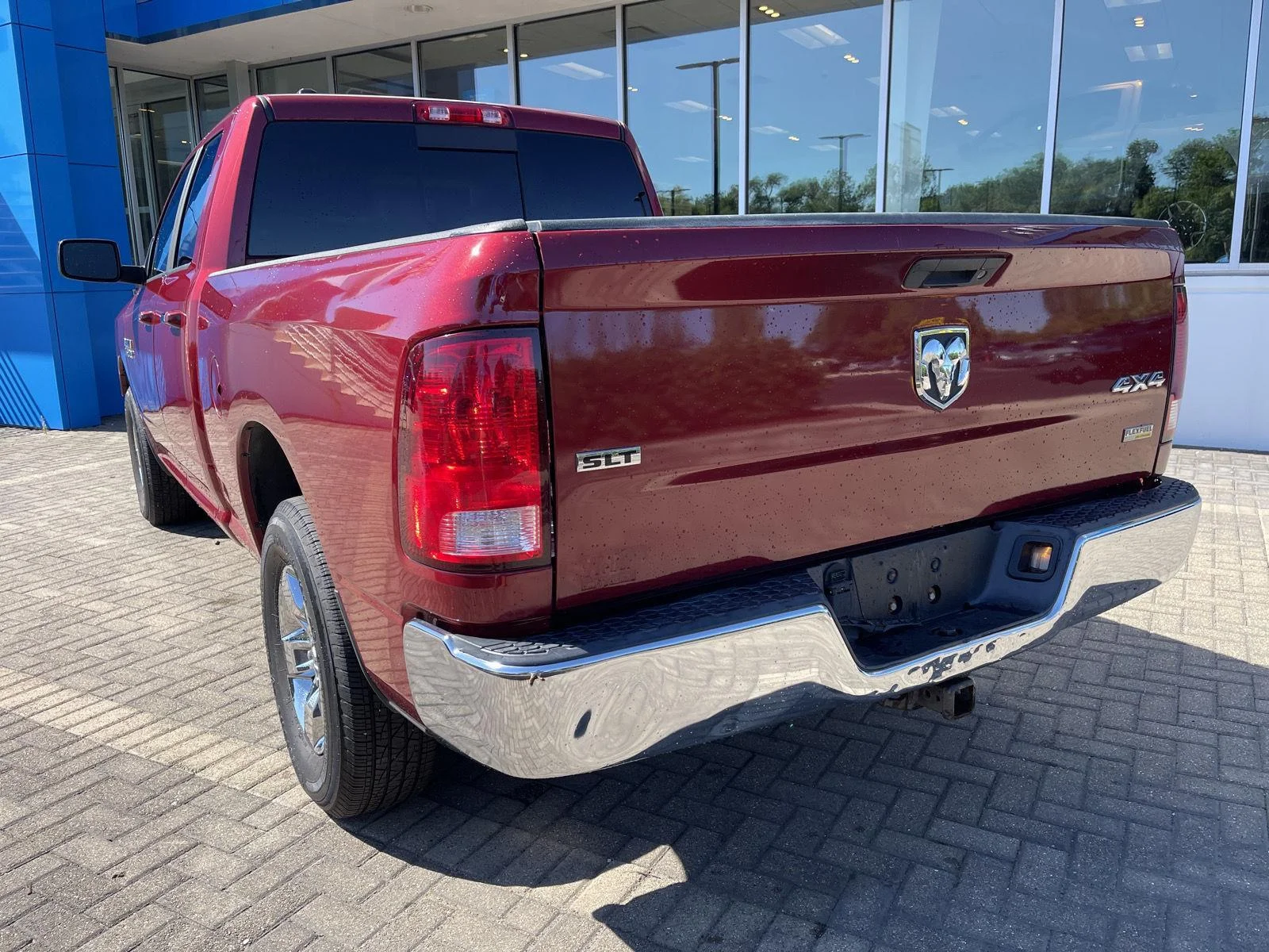 Used 2015 Deep Cherry Red Crystal Pearlcoat Ram SLT image 3