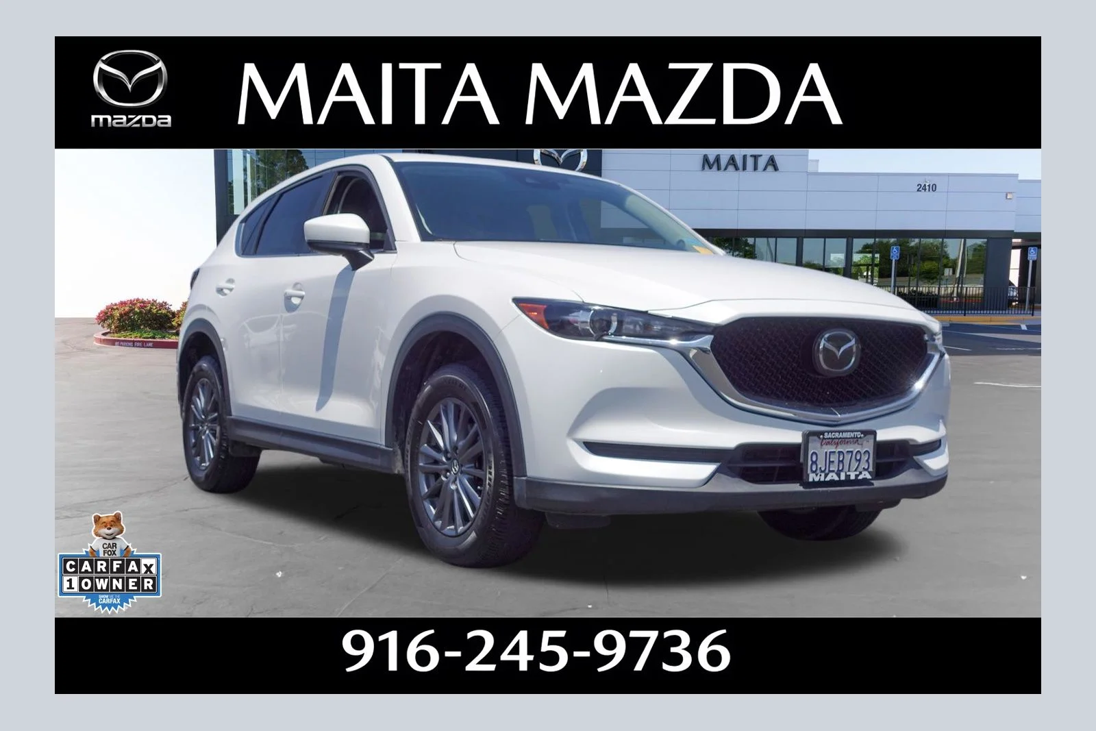 Used 2019 Snowflake White Pearl Mica Mazda Touring image 1