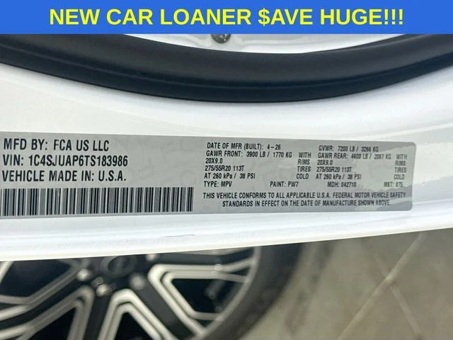 New 2026 Bright White Clear-Coat Exterior Paint Jeep Grand Wagoneer image 34