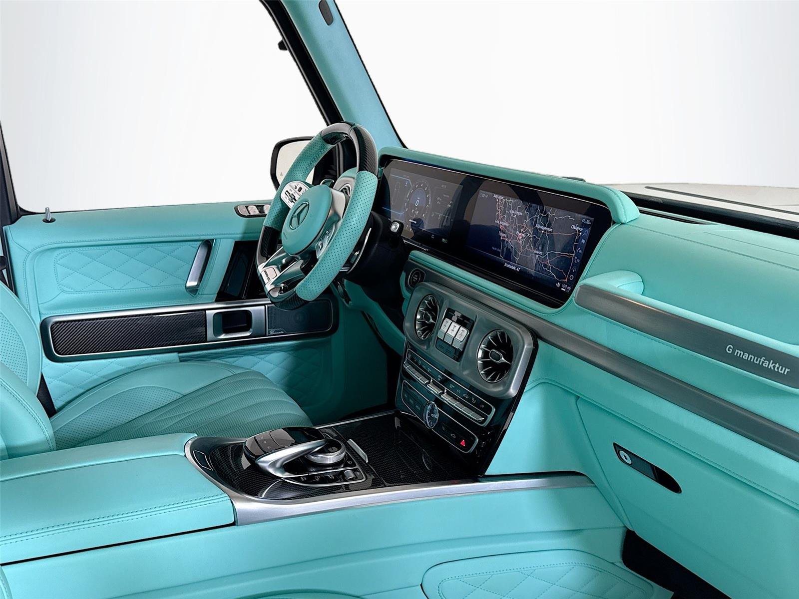 Used 2024 Polar White Mercedes-Benz AMG® G 63  Brabus Custom Widebody / Custom Tiffany Interior image 31