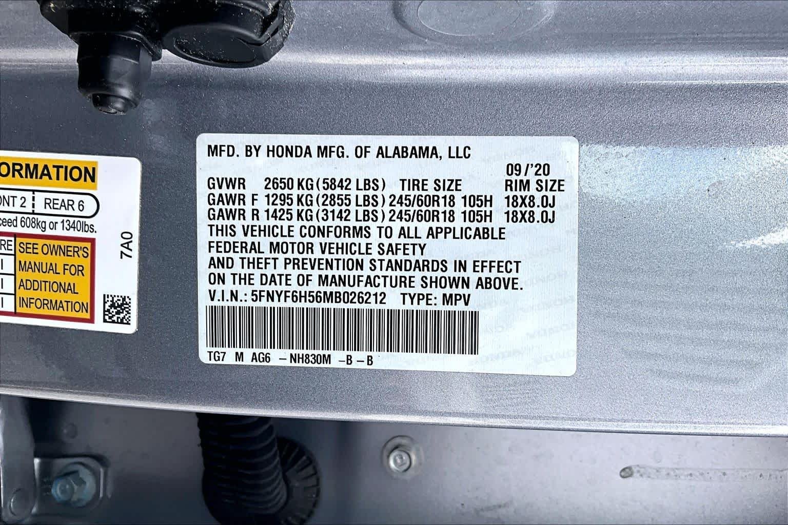 Used 2021 Lunar Silver Metallic Honda EX-L image 33