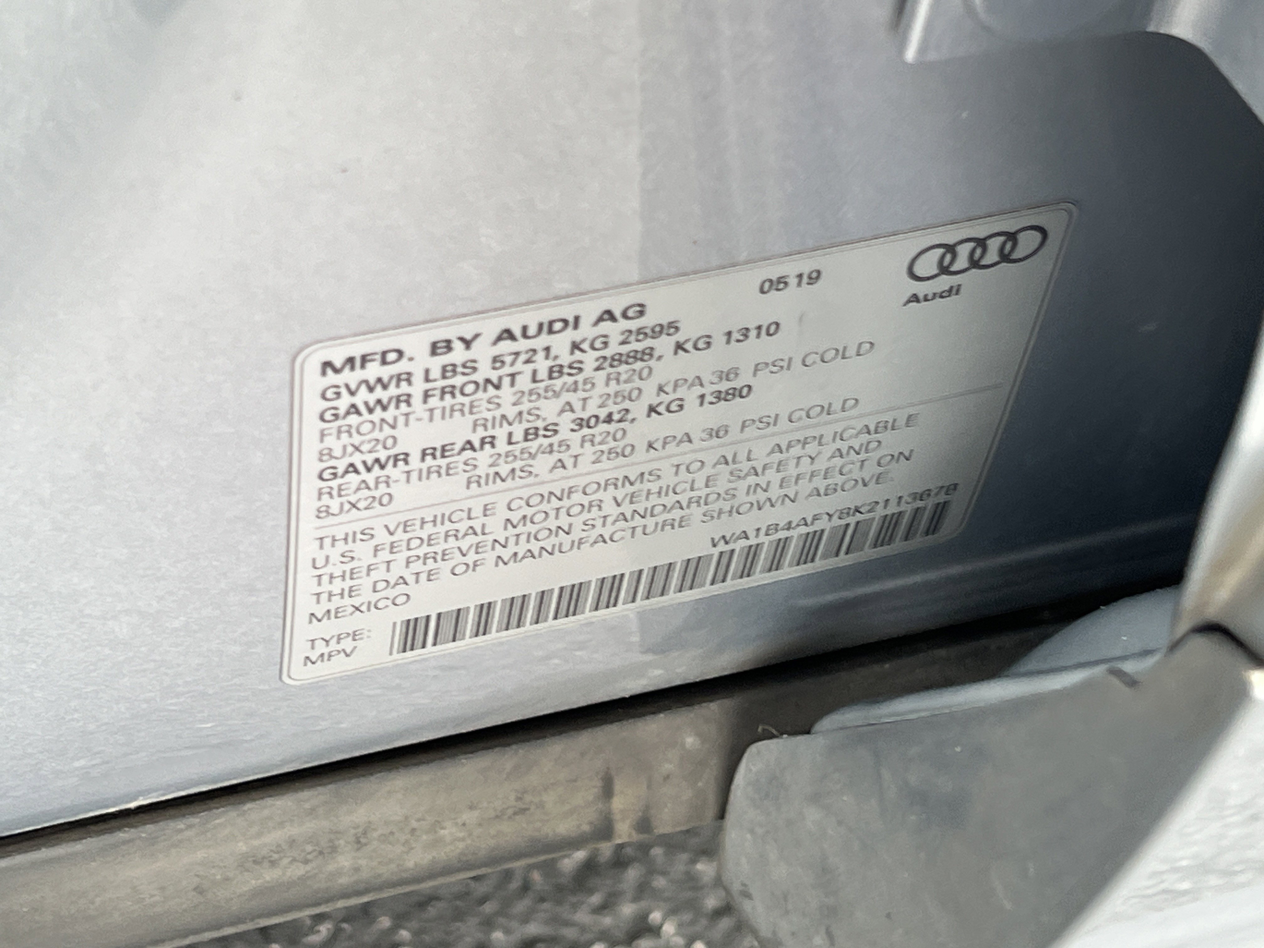 Used 2019 Florett Silver Metallic Audi Premium Plus image 42