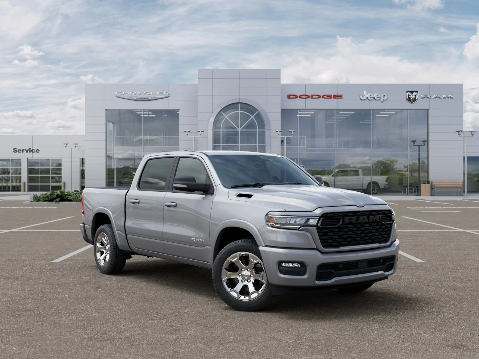New 2025 Billet Silver Metallic Clear-Coat Exterior Paint RAM Big Horn/Lone Star image 33