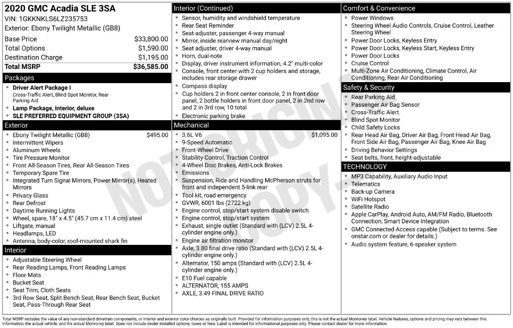 Used 2020 Black GMC SLE image 22