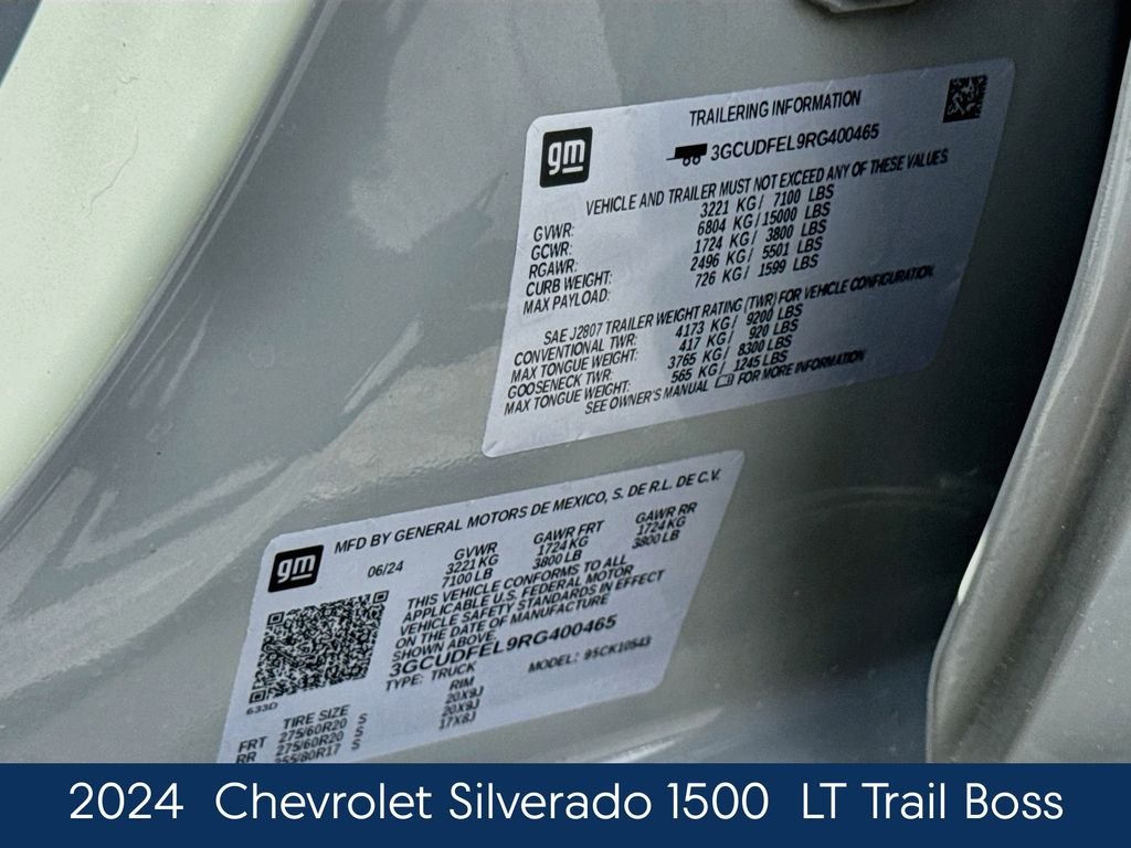 Used 2024 Gray Chevrolet LT Trail Boss image 22
