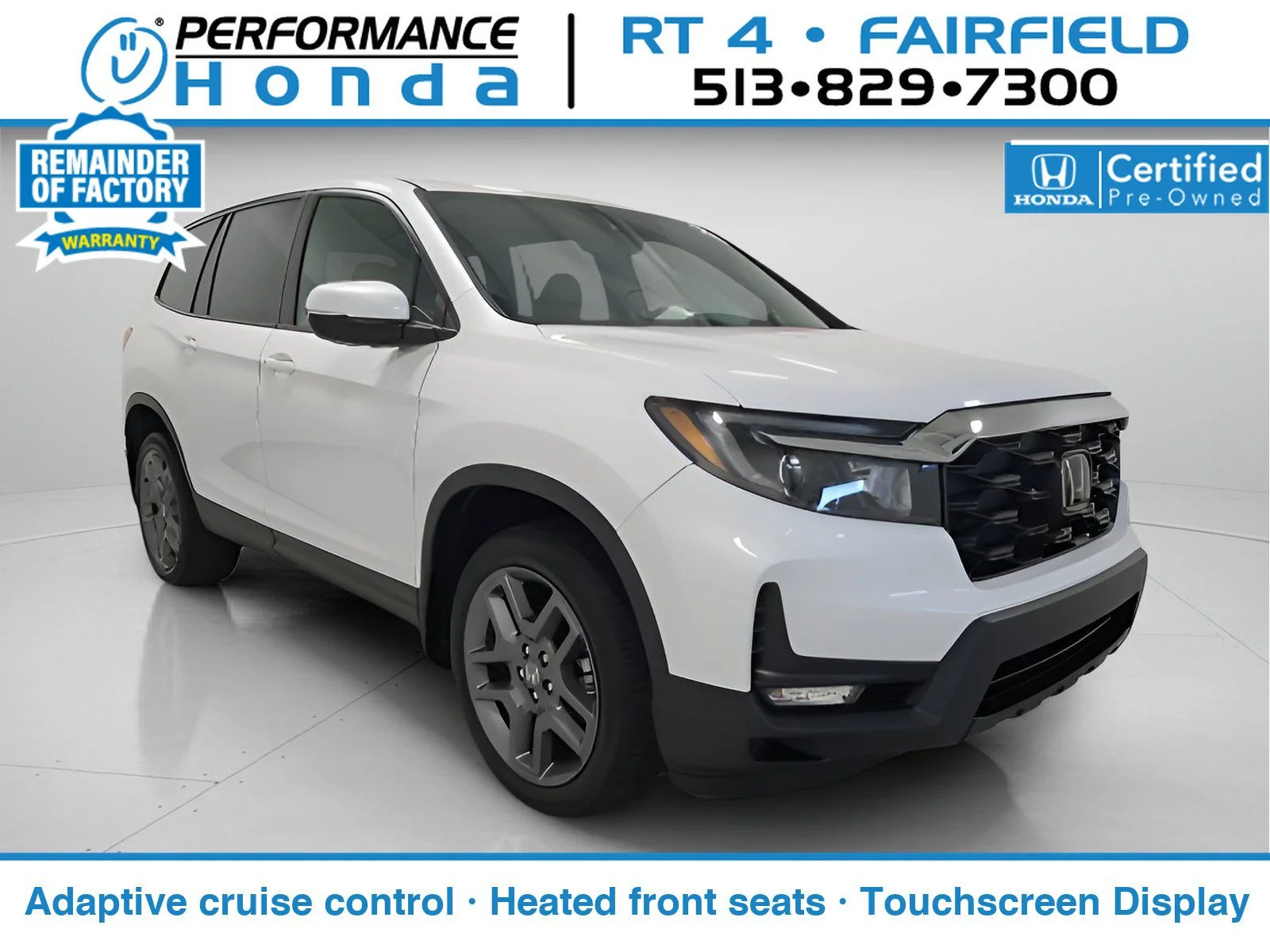 Certified Used 2023 Platinum White Pearl Honda EX-L image 1