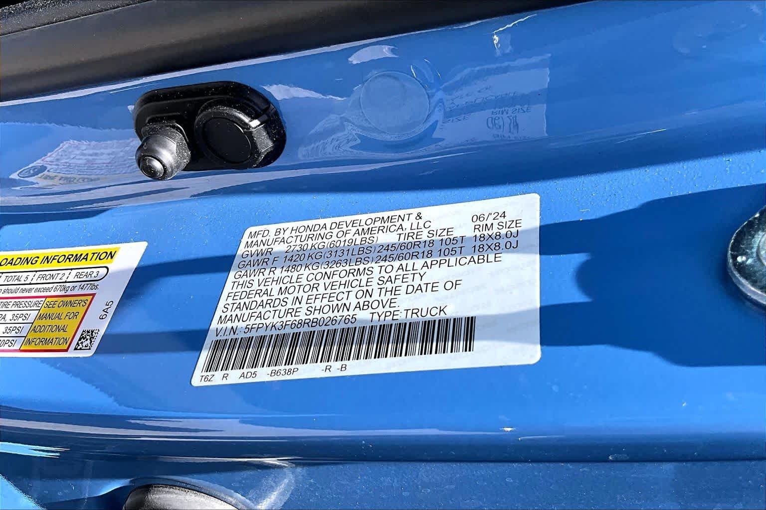 Used 2024 Diffused Sky Pearl Honda TrailSport image 35