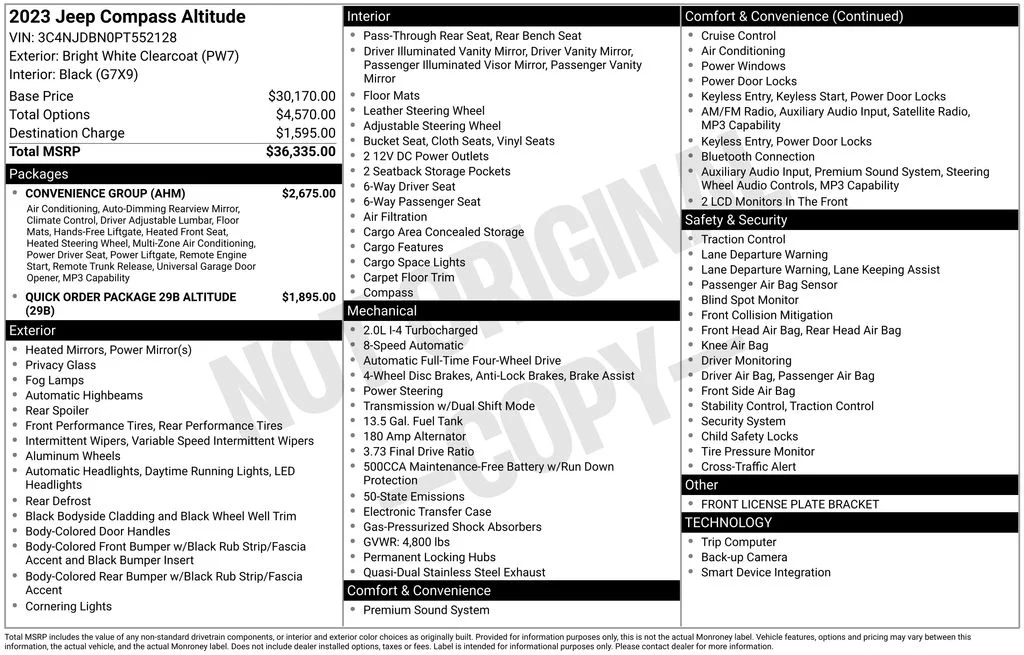 Certified Used 2023 White Jeep Latitude image 9