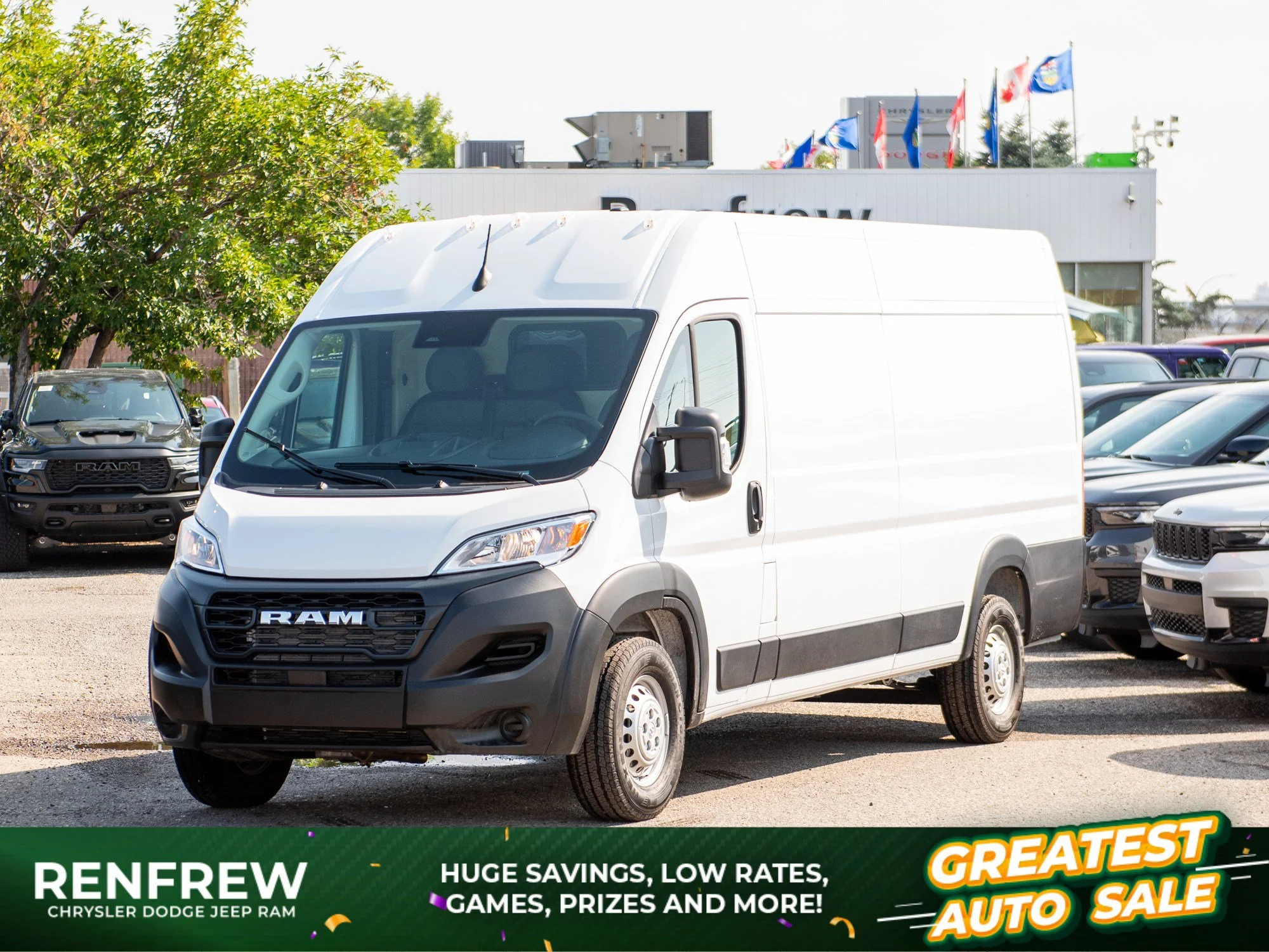 New 2026 White RAM Tradesman 3500* High Roof, Cargo Partition, Remote Start image 1