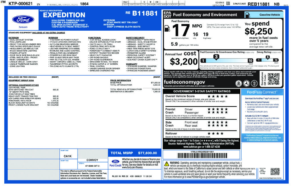 Used 2024 White Metallic Ford Timberline image 6