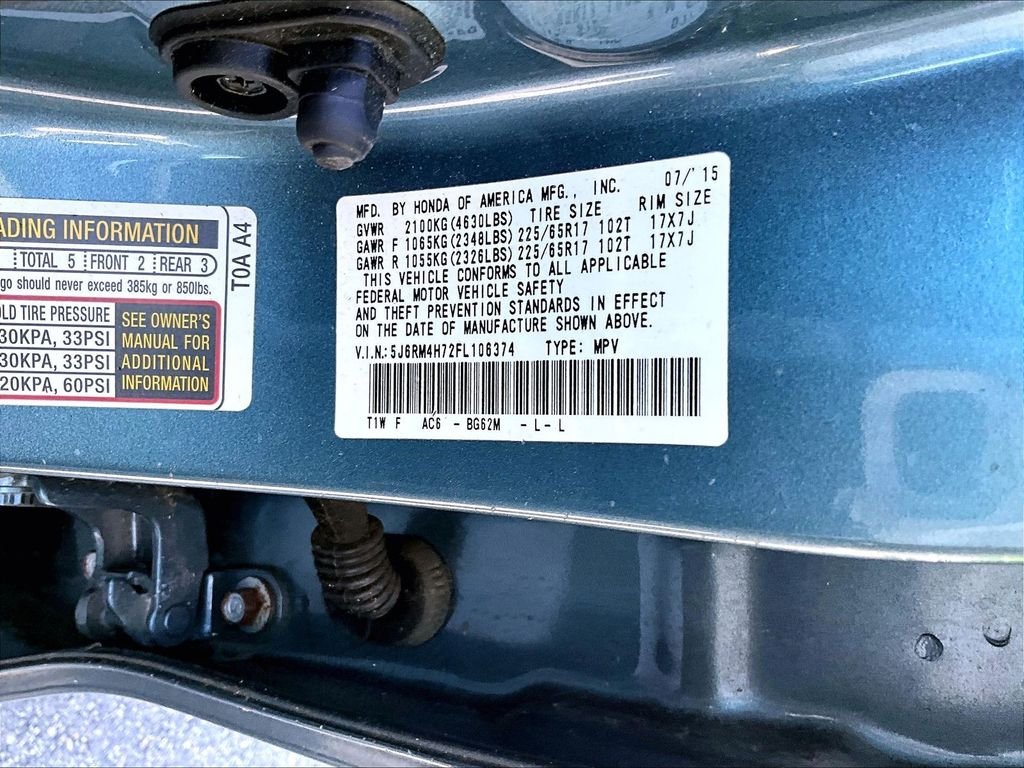 Used 2015 Blue Honda EX-L image 6