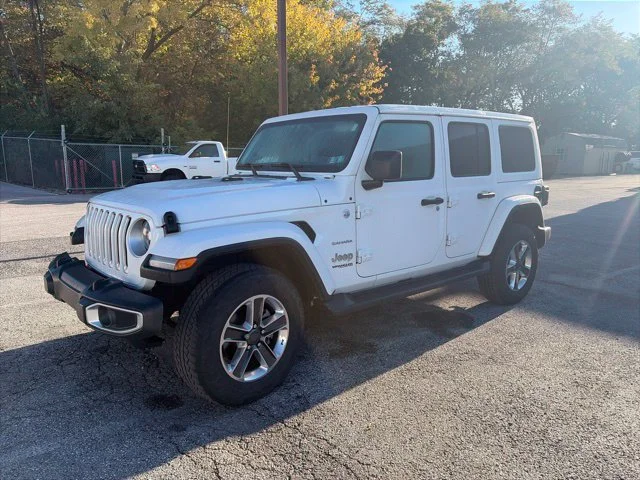Used 2021 White Jeep Unlimited Sahara image 1
