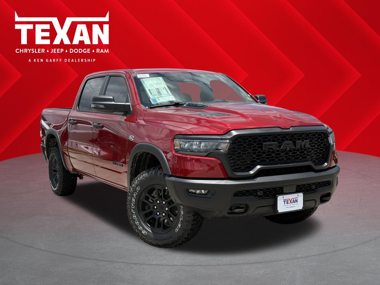 New 2026 Molten Red Pearl-Coat Exterior Paint RAM Rebel image 1
