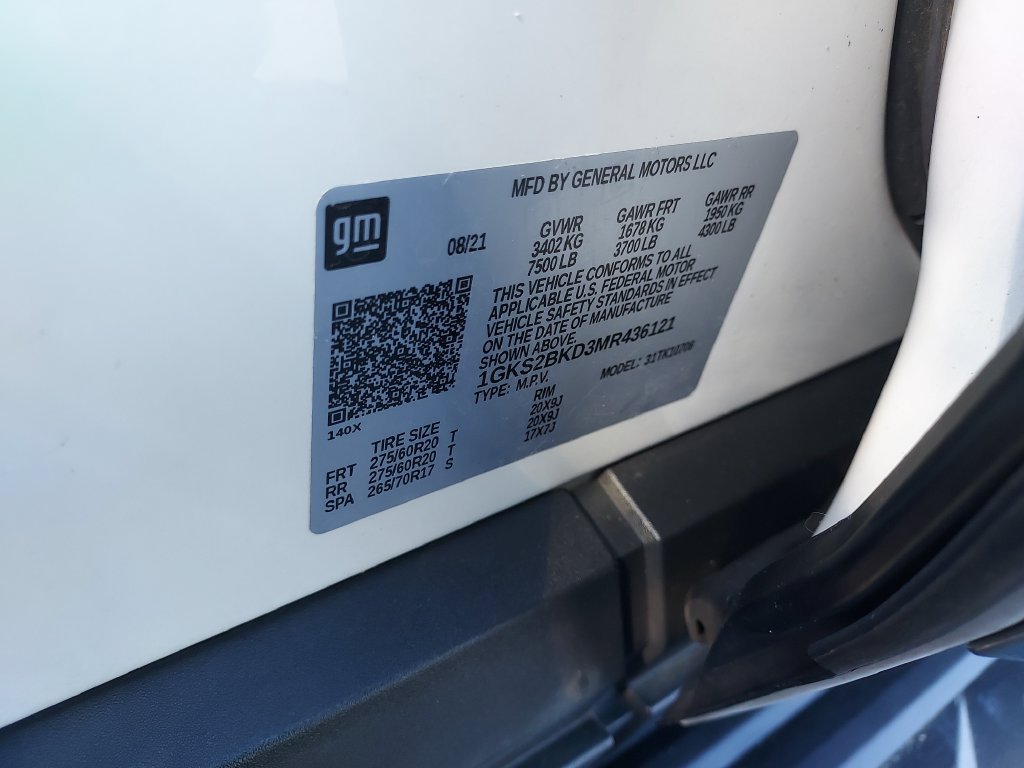 Used 2021 WHITE FROST TRICOAT GMC SLT image 26