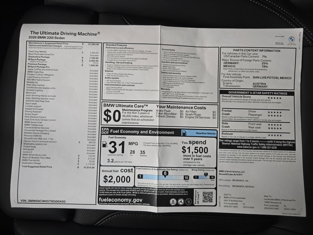 Certified Used 2026 Dravit Grey Metallic BMW 330i image 26