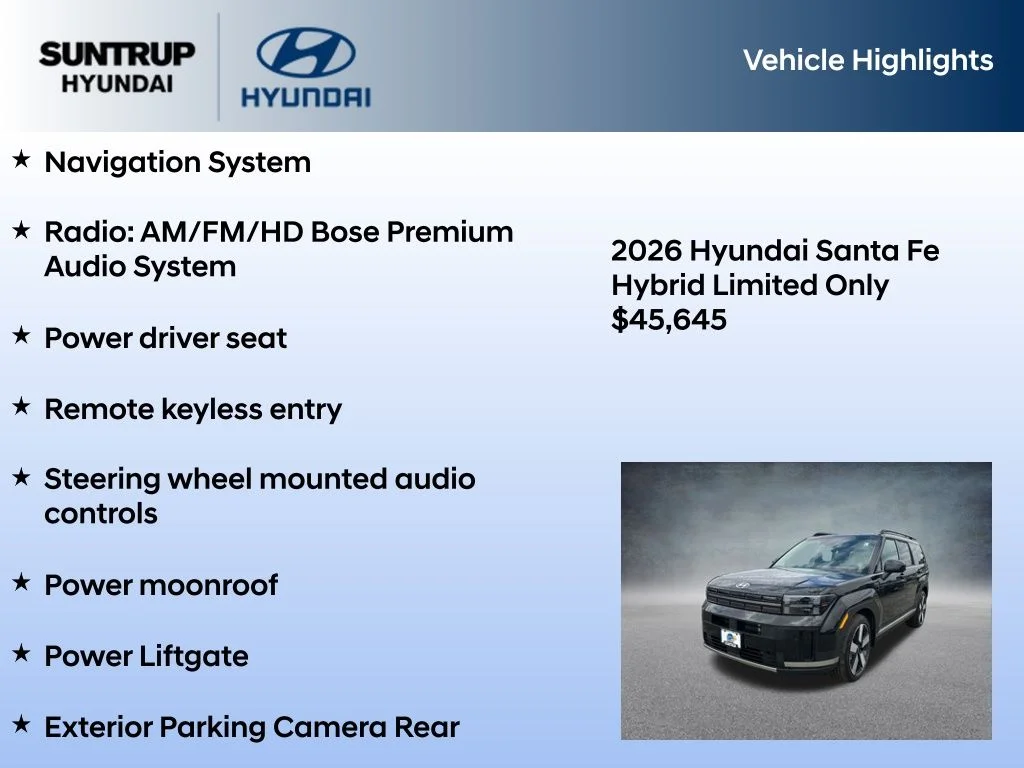 New 2026 Phantom Black Hyundai Limited image 7