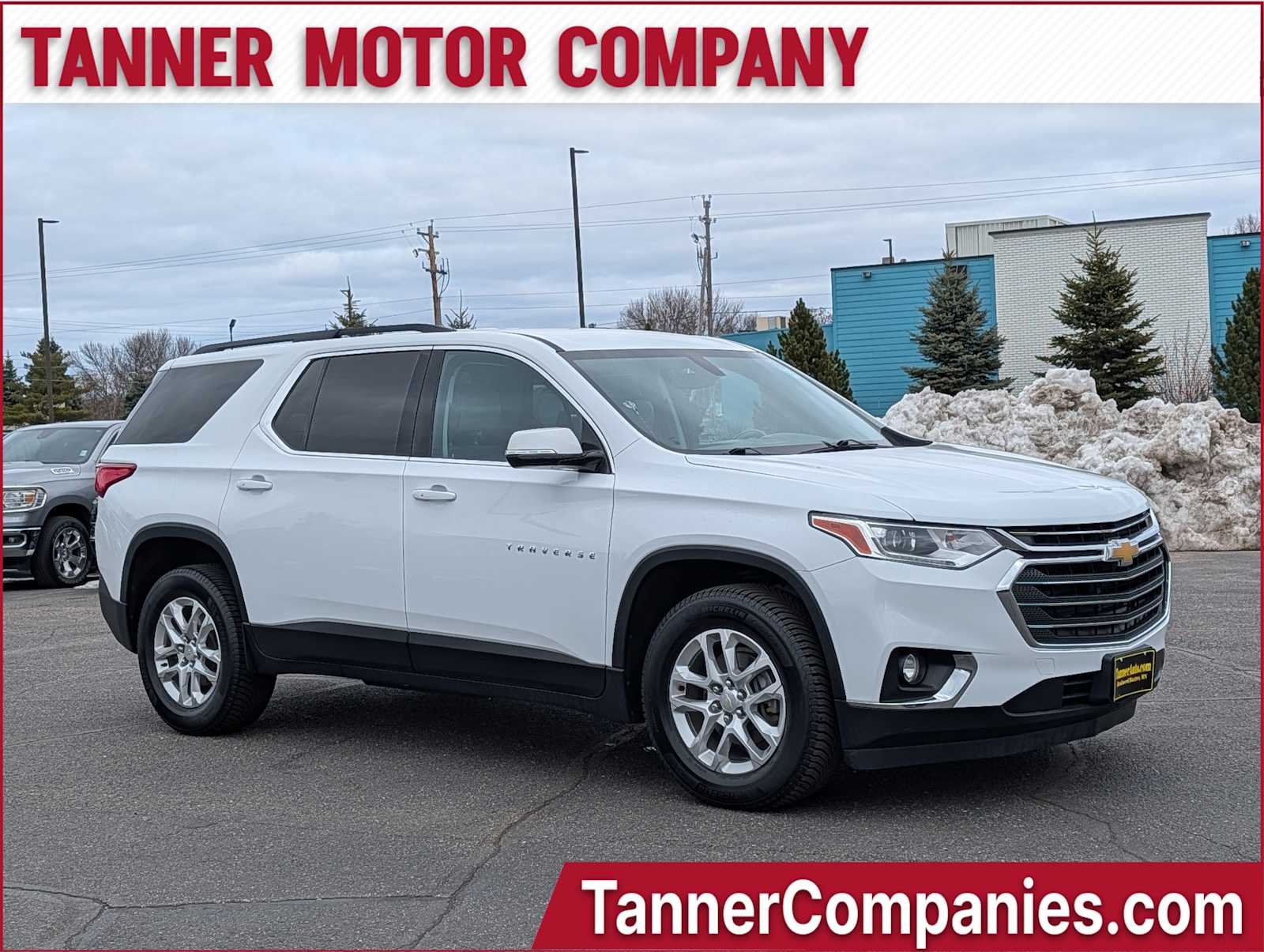 Summit White 2019 Chevrolet Traverse LT Cloth FWD SUV / Crossover Front-Wheel Drive