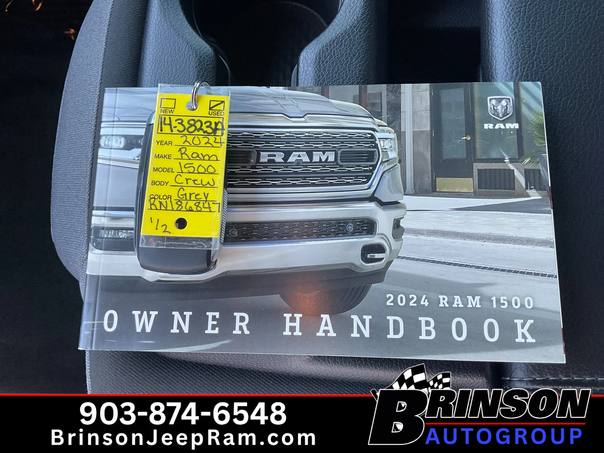 Used 2024 Granite Crystal Metallic Clearcoat Ram Lone Star image 32