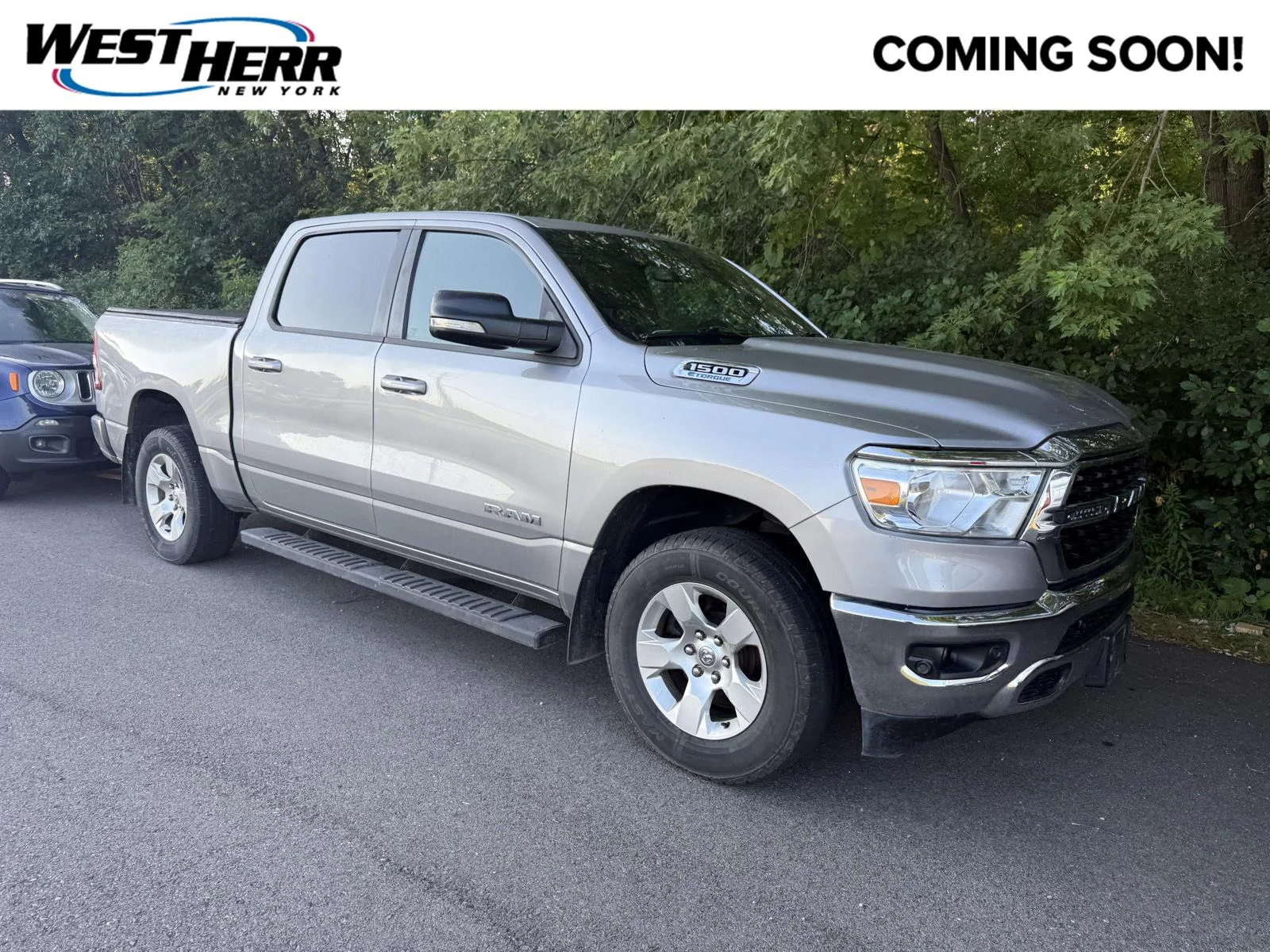 Used 2022 Billet Silver Metallic Clearcoat Ram Big Horn image 1