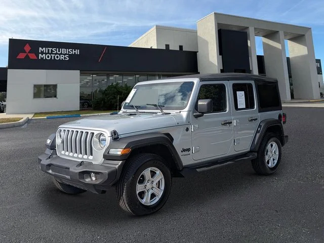 Certified Used 2022 Silver Jeep Unlimited Sport S image 1