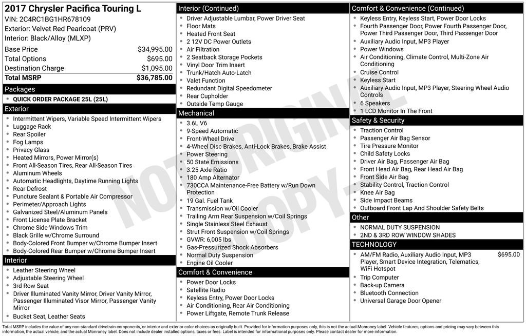 2017 Chrysler Pacifica Touring-L