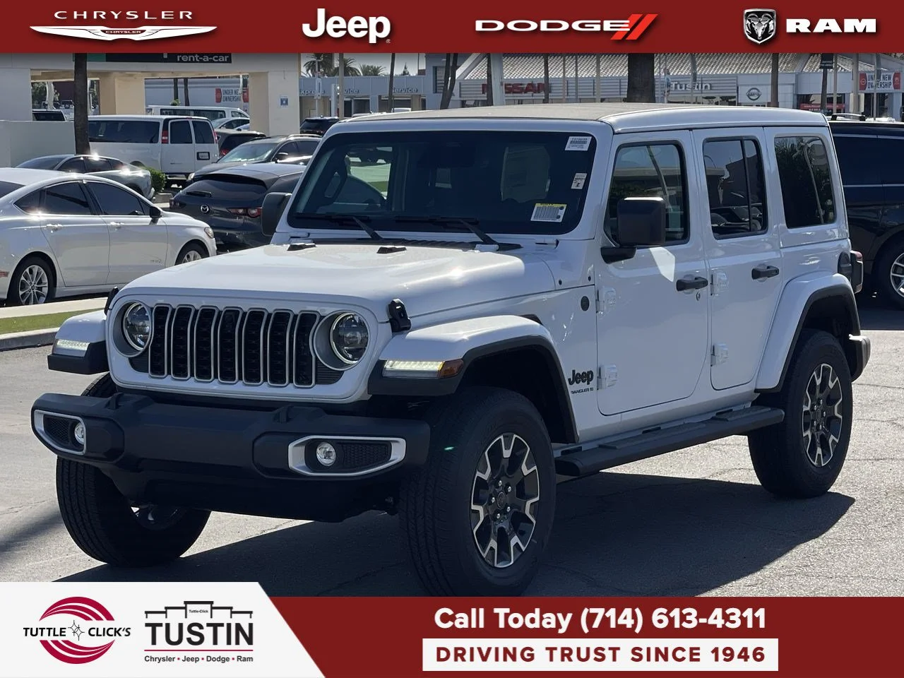 New 2027 Bright White Clear-Coat Paint Jeep Sahara image 9