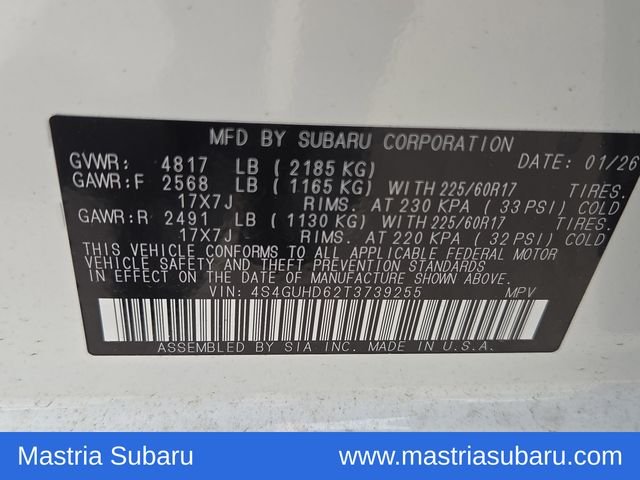 Used 2026 Crystal White Pearl Subaru Premium image 6