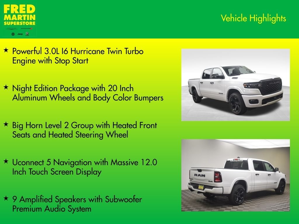 New 2026 Bright White Clear-Coat Exterior Paint RAM Big Horn/Lone Star image 7