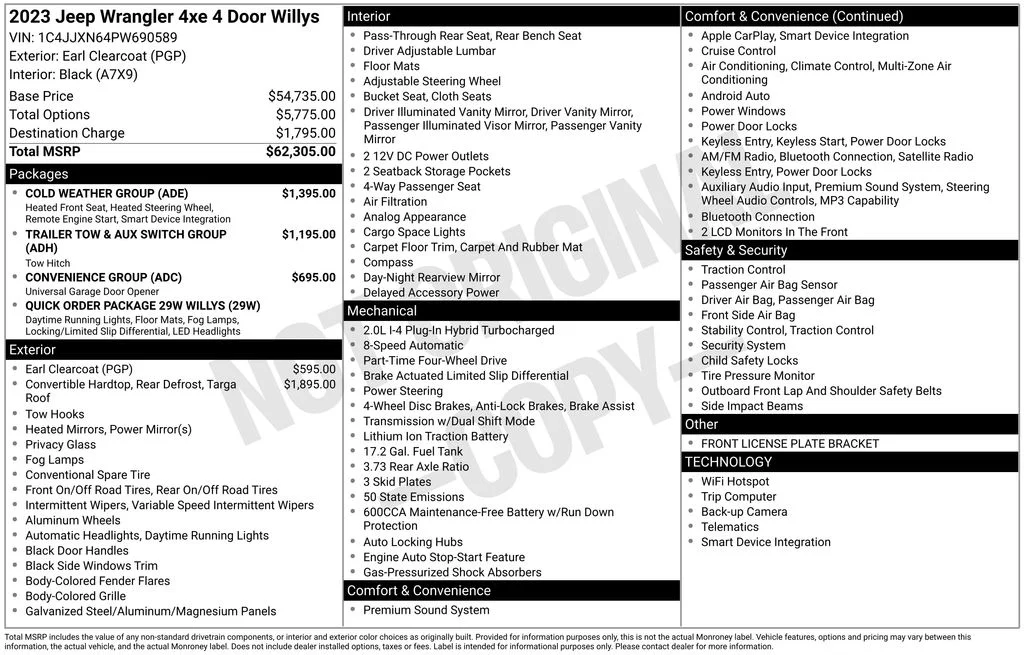 Used 2023 Gray Jeep Willys 4xe image 22