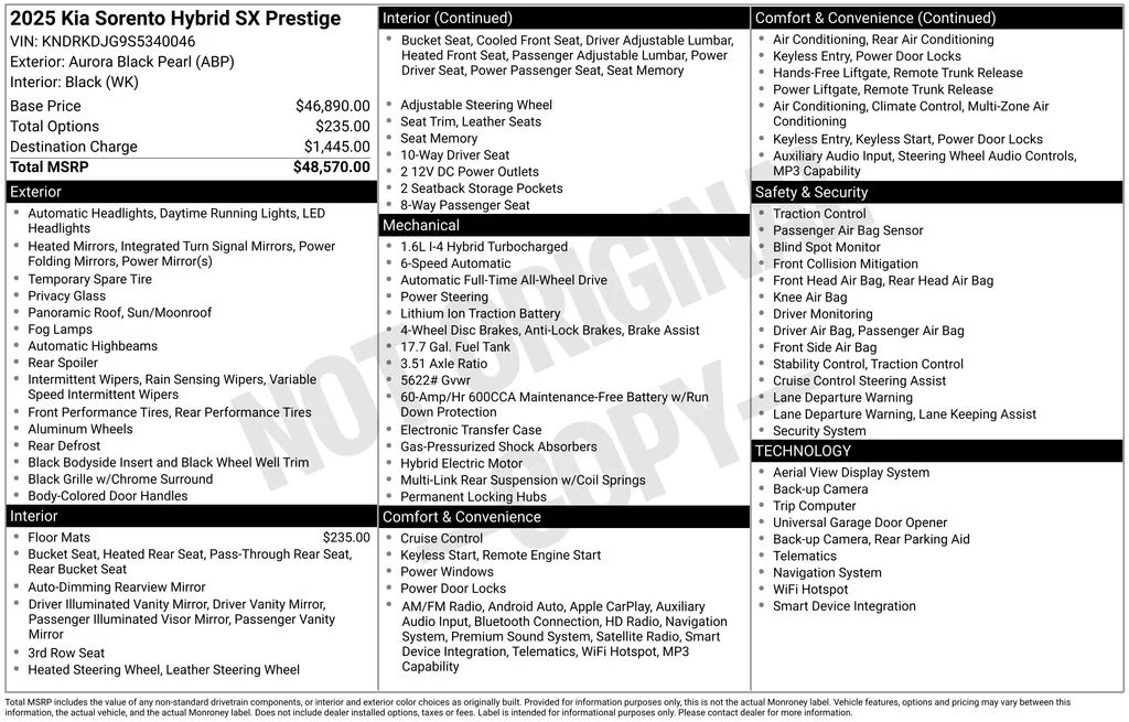 Used 2025 Black Kia SX Prestige image 2