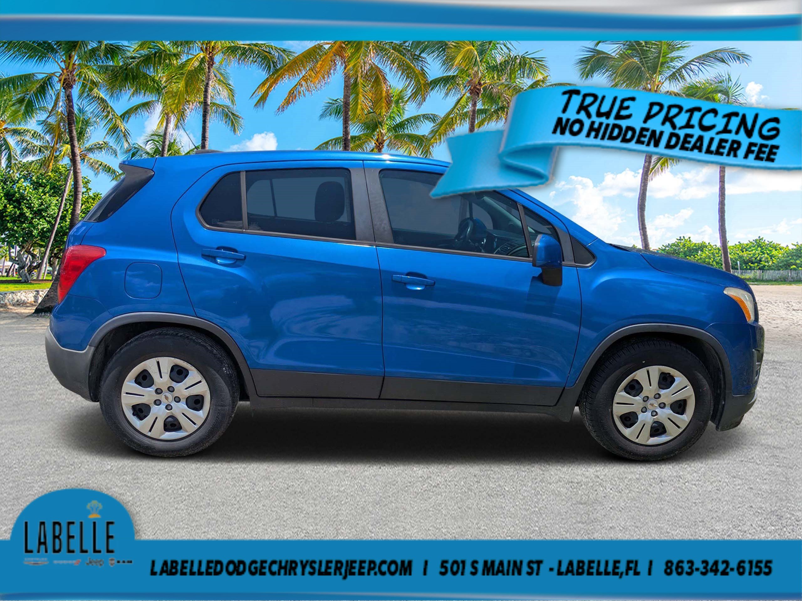 Used 2016 Chevrolet Trax LS with VIN KL7CJKSB1GB758445 for sale in LaBelle, FL