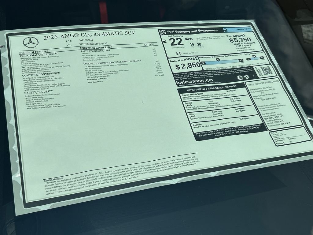 New 2026 Black Mercedes-Benz AMG® GLC 43 4MATIC SUV image 38