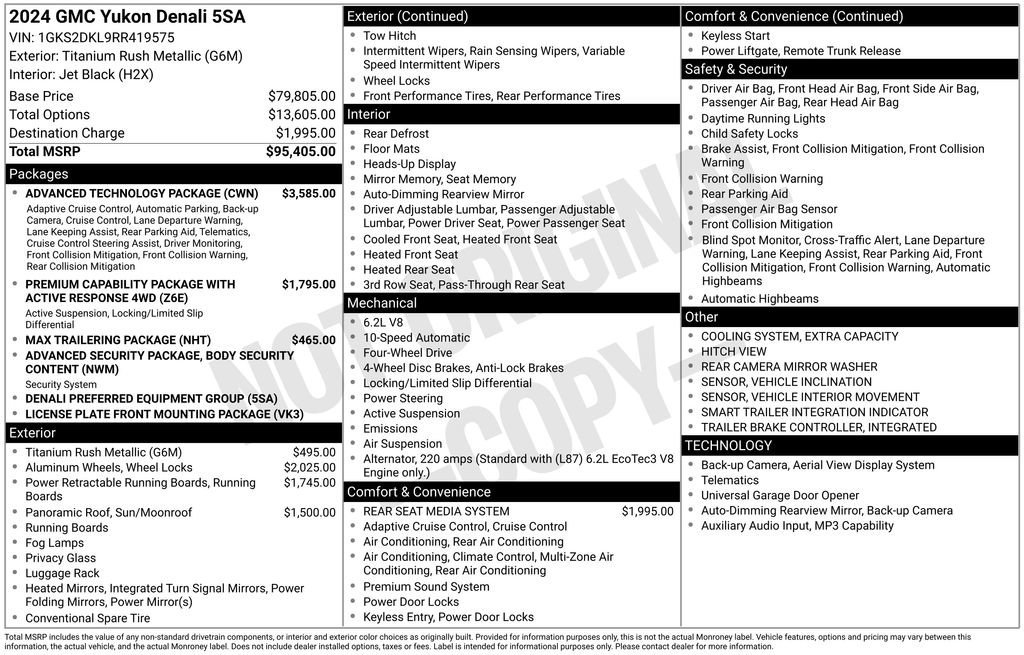 Used 2024 Titanium Rush Metallic GMC Denali image 5