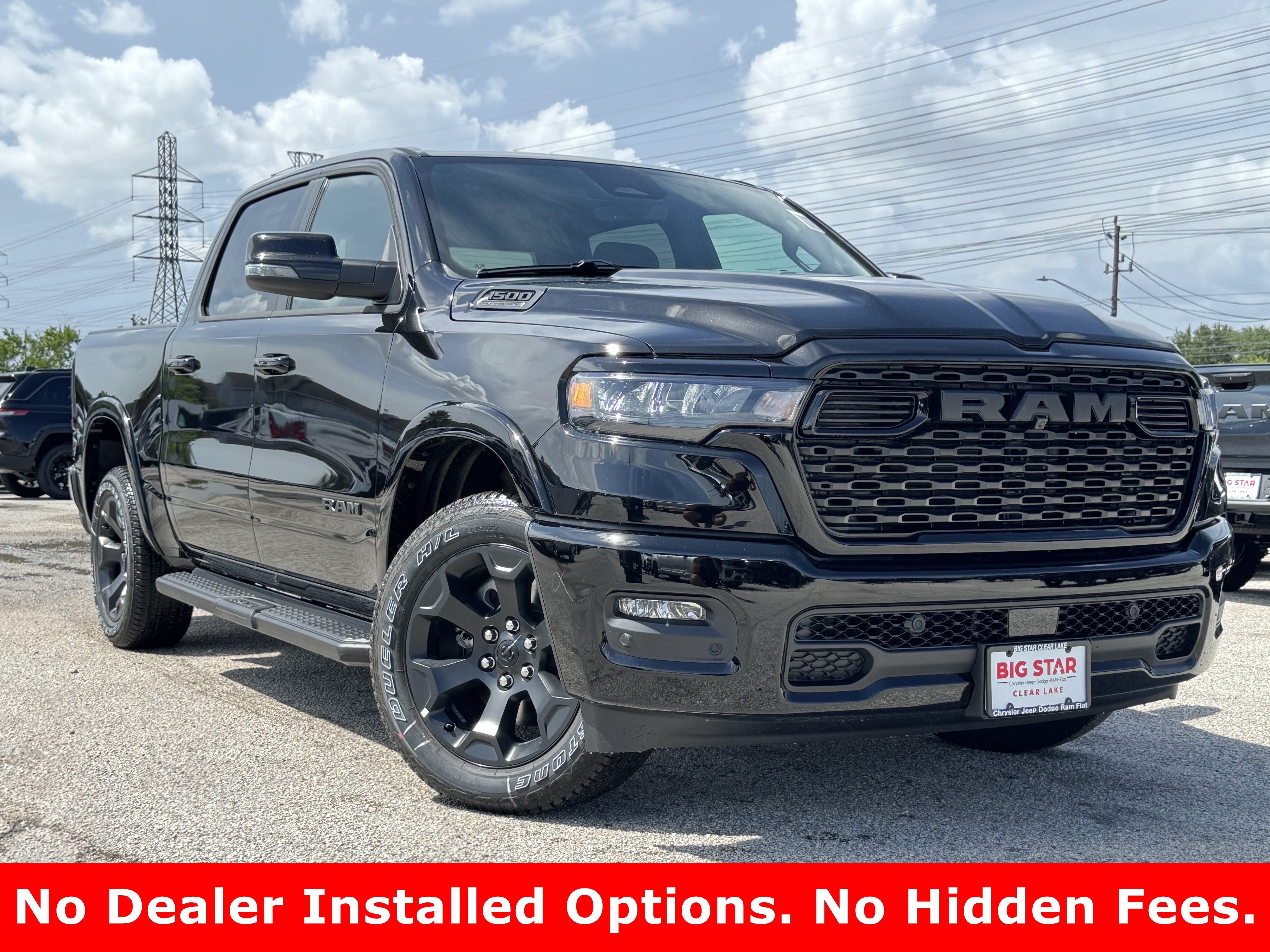 New 2026 Diamond Black Crystal Pearl-Coat Exterior Paint RAM Lone Star image 2