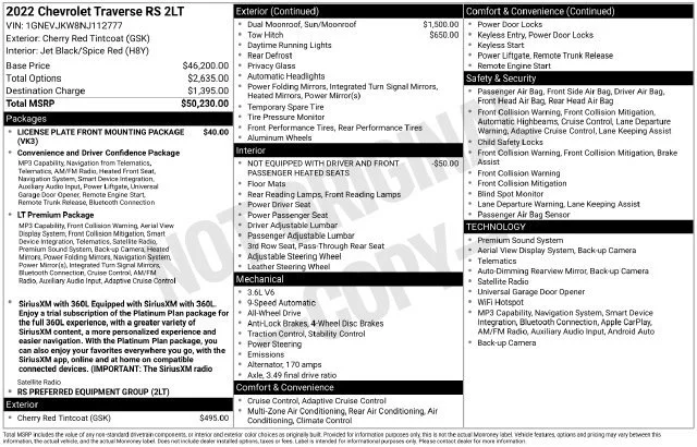 Certified Used 2022 CHERRY RED TINTCOAT Chevrolet RS image 37