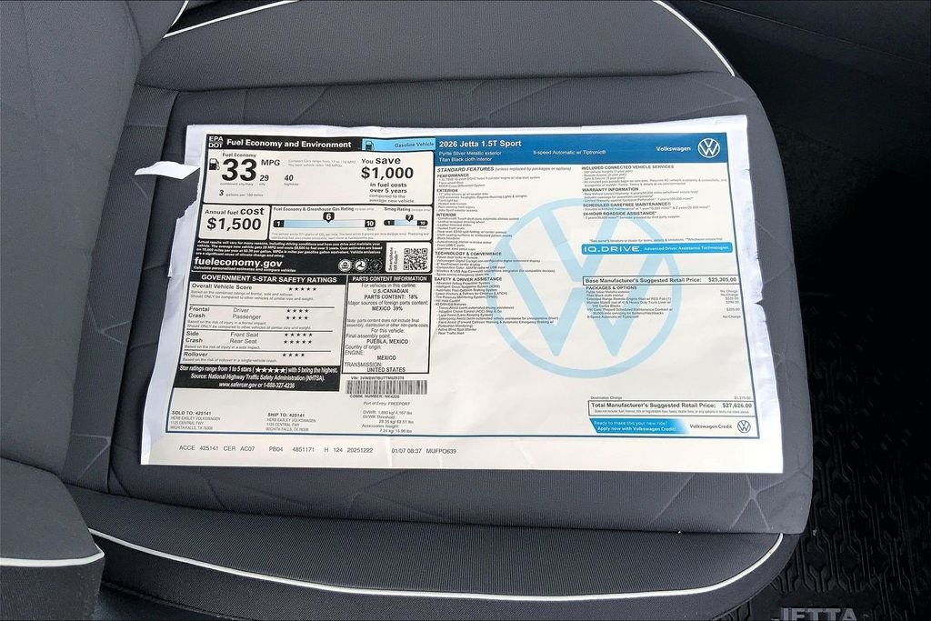 New 2026 Pyrite Silver Metallic Volkswagen 1.5T Sport image 14