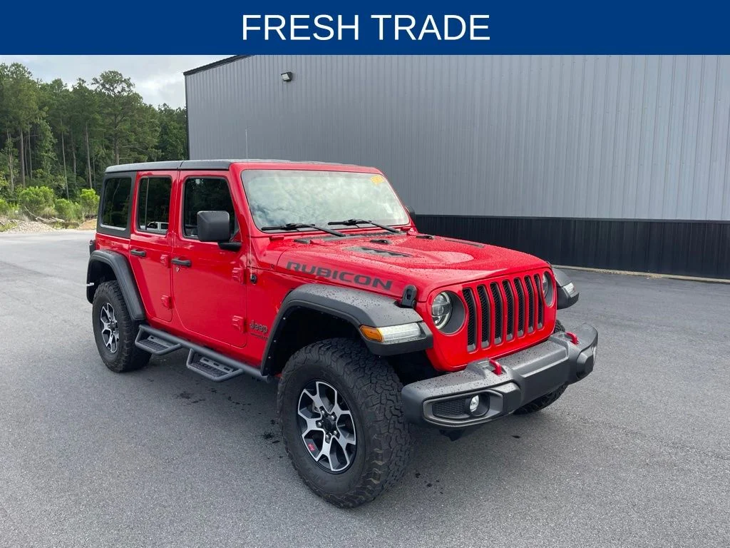 Used 2021 Red Jeep Unlimited Rubicon image 1
