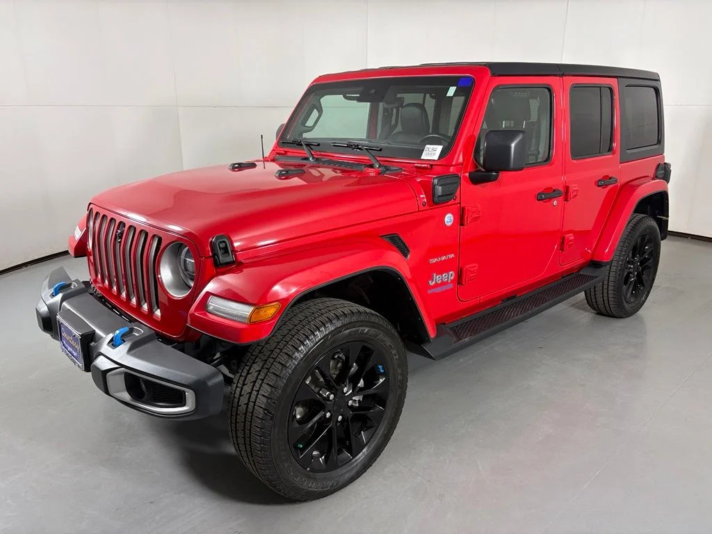 Used 2022 Red Jeep Unlimited Sahara 4xe image 4