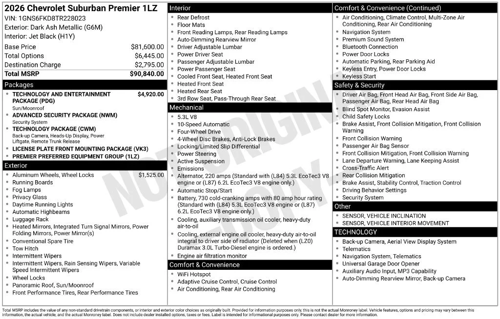 2026 Chevrolet Suburban Premier - Photo 34