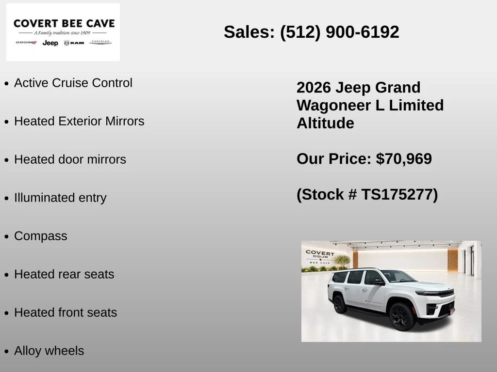 New 2026 Bright White Clear-Coat Exterior Paint Jeep Limited Altitude image 13