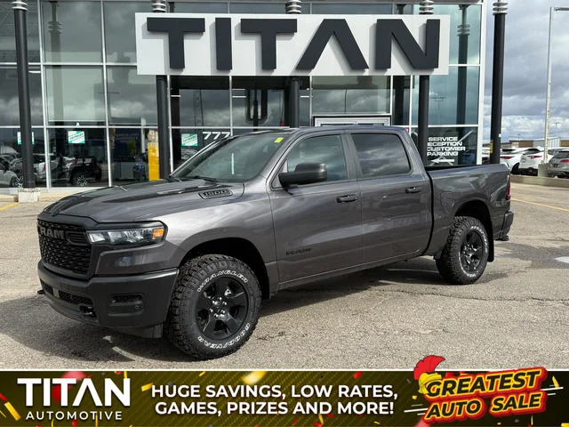 2026 Ram 1500 Warlock 4x4*6 Pass | 3.0L I6 | 33in Tires | Adaptive Cruise | Remote Start | Park Assist