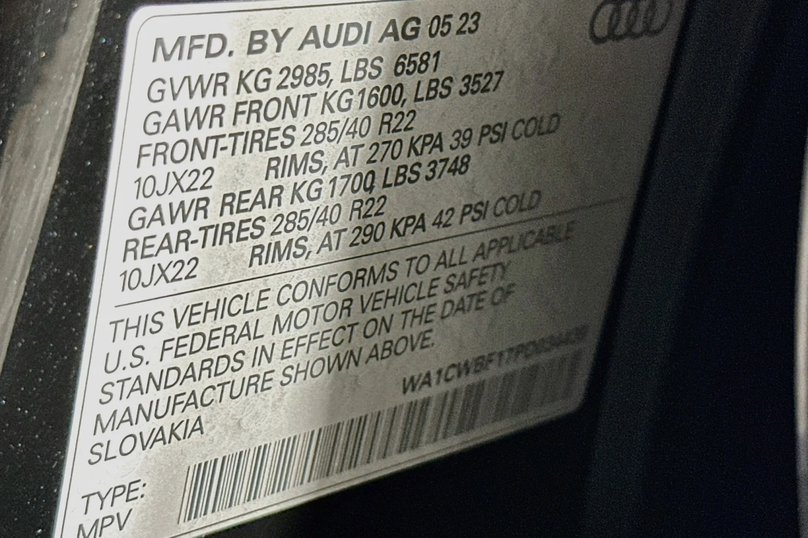 Used 2023 Mythos Black Metallic Audi Prestige image 24