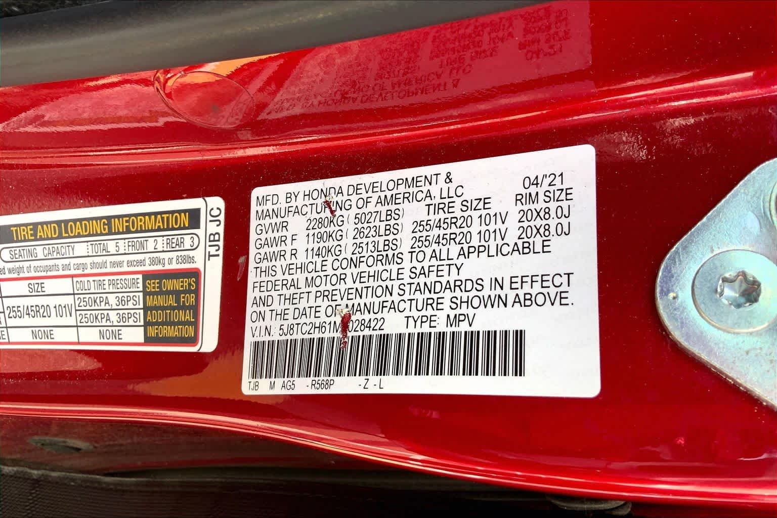 Used 2021 Performance Red Pearl Acura w/A-Spec Package image 37