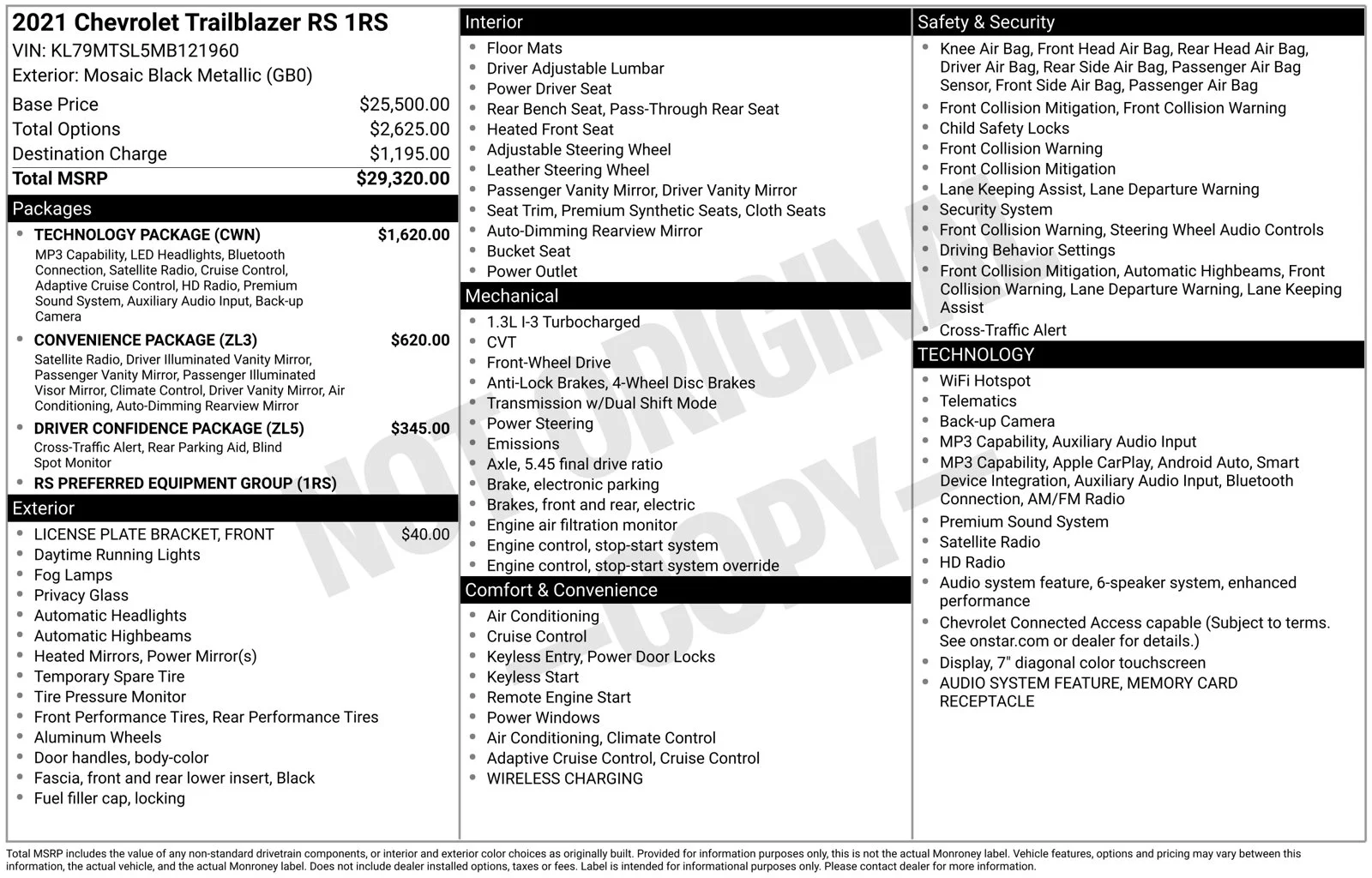 Certified Used 2021 Black Chevrolet RS image 37