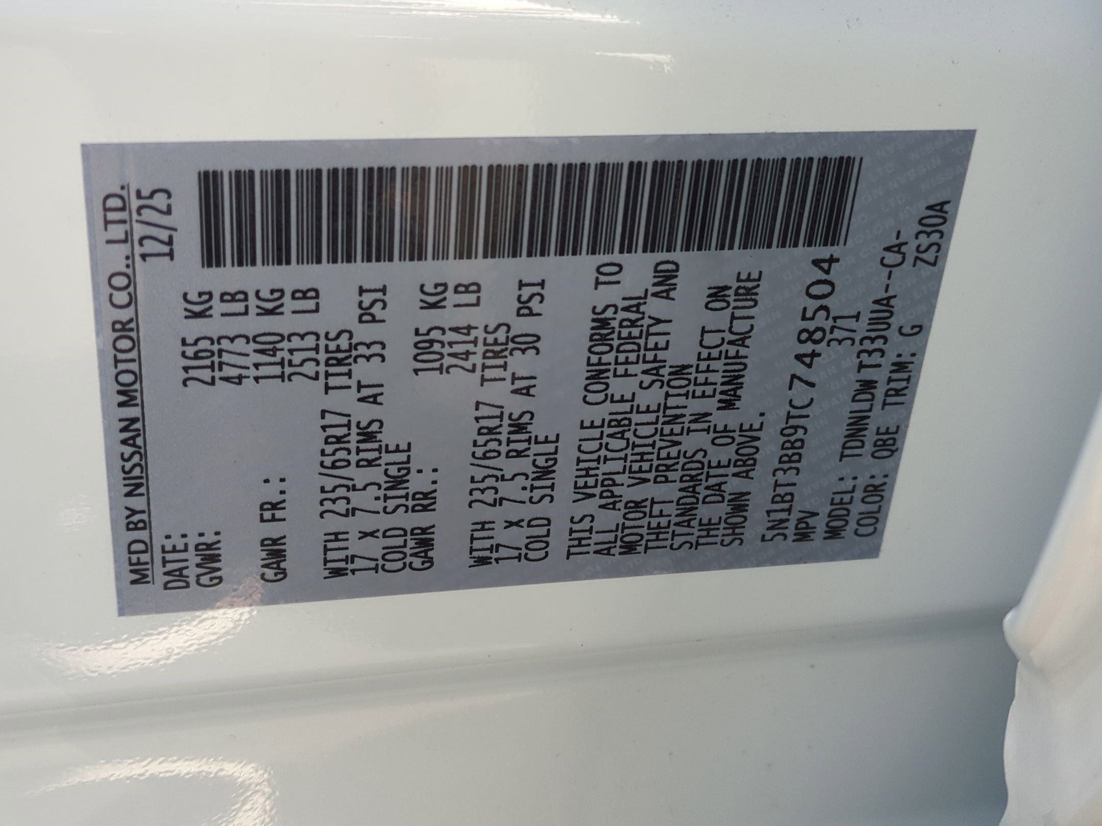 New 2026 Everest White Pearl TriCoat Nissan Rock Creek® image 18