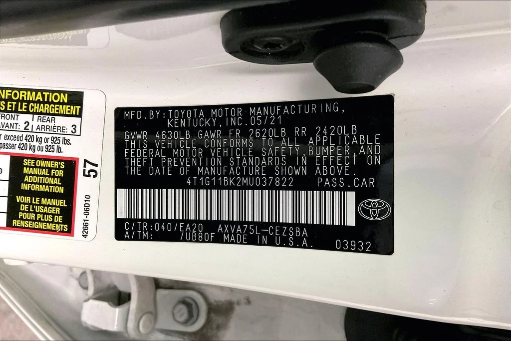 Certified Used 2021 White Toyota SE image 39