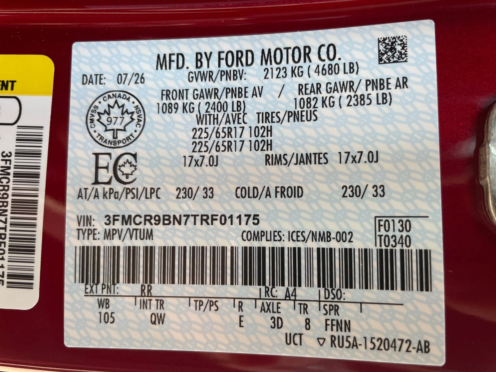 New 2026 Ruby Red Metallic Tinted Clearcoat Ford Big Bend image 21