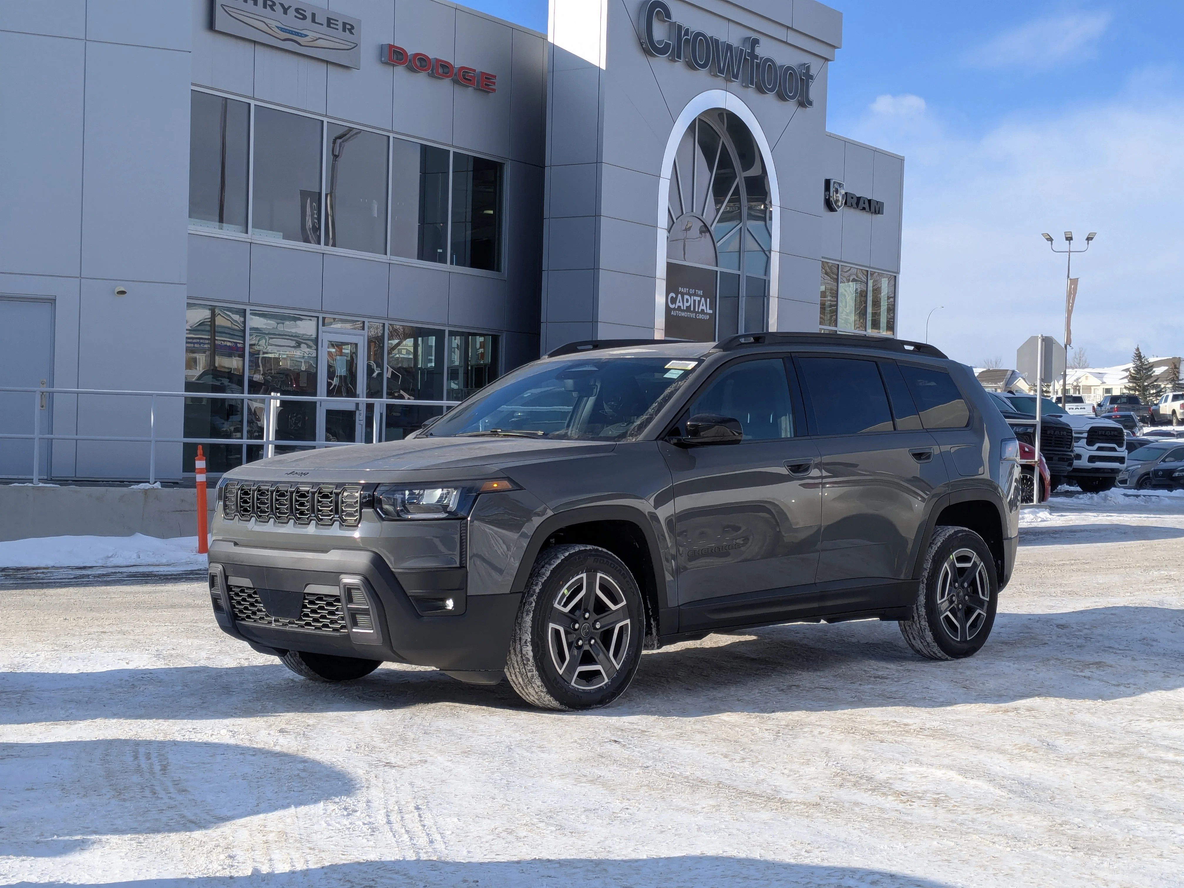 New 2026 Grey Jeep Laredo - - Adaptive Cruise - 12.3 Display - Heated Seats/Wheel - Compact Spare Tire & More image 1