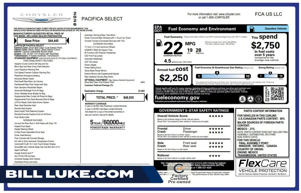 Used 2026 Silver Chrysler Select image 1